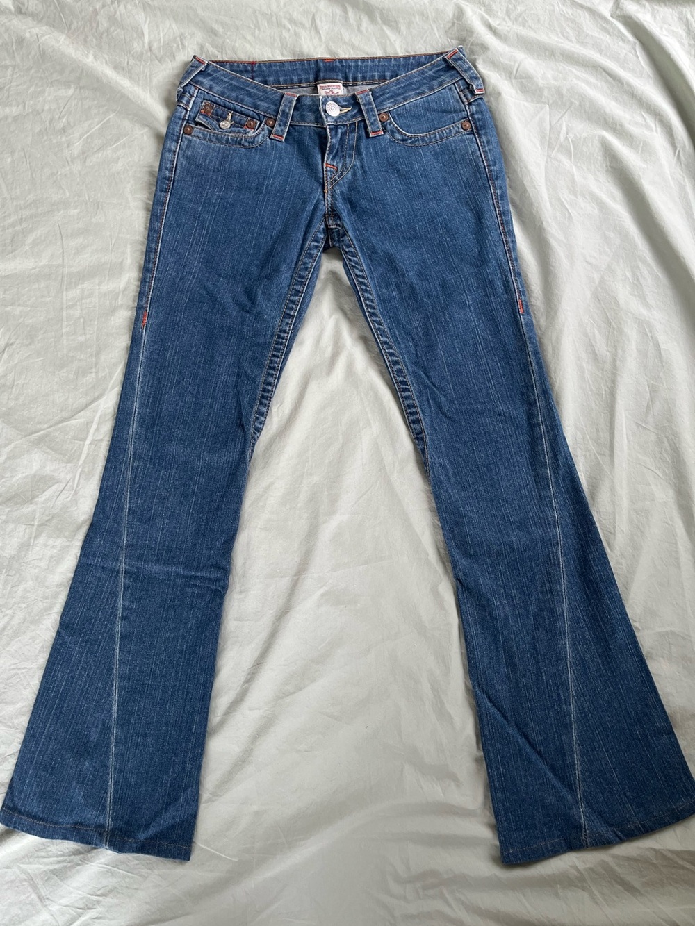 True Religion “Joey” Low Rise Flare Jeans